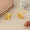 Butterfly Stud Earrings | Gold Polish - Miora