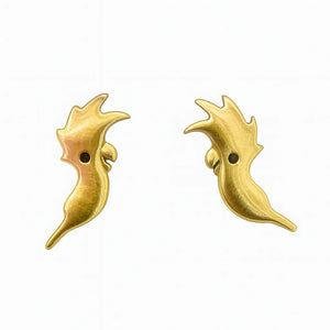 Golden Cockatoo Stud Earrings | Tropical Bird-Inspired Design - Miora