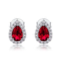 Ruby Halo Earrings