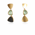 Textured Layer Drop Earrings - Miora