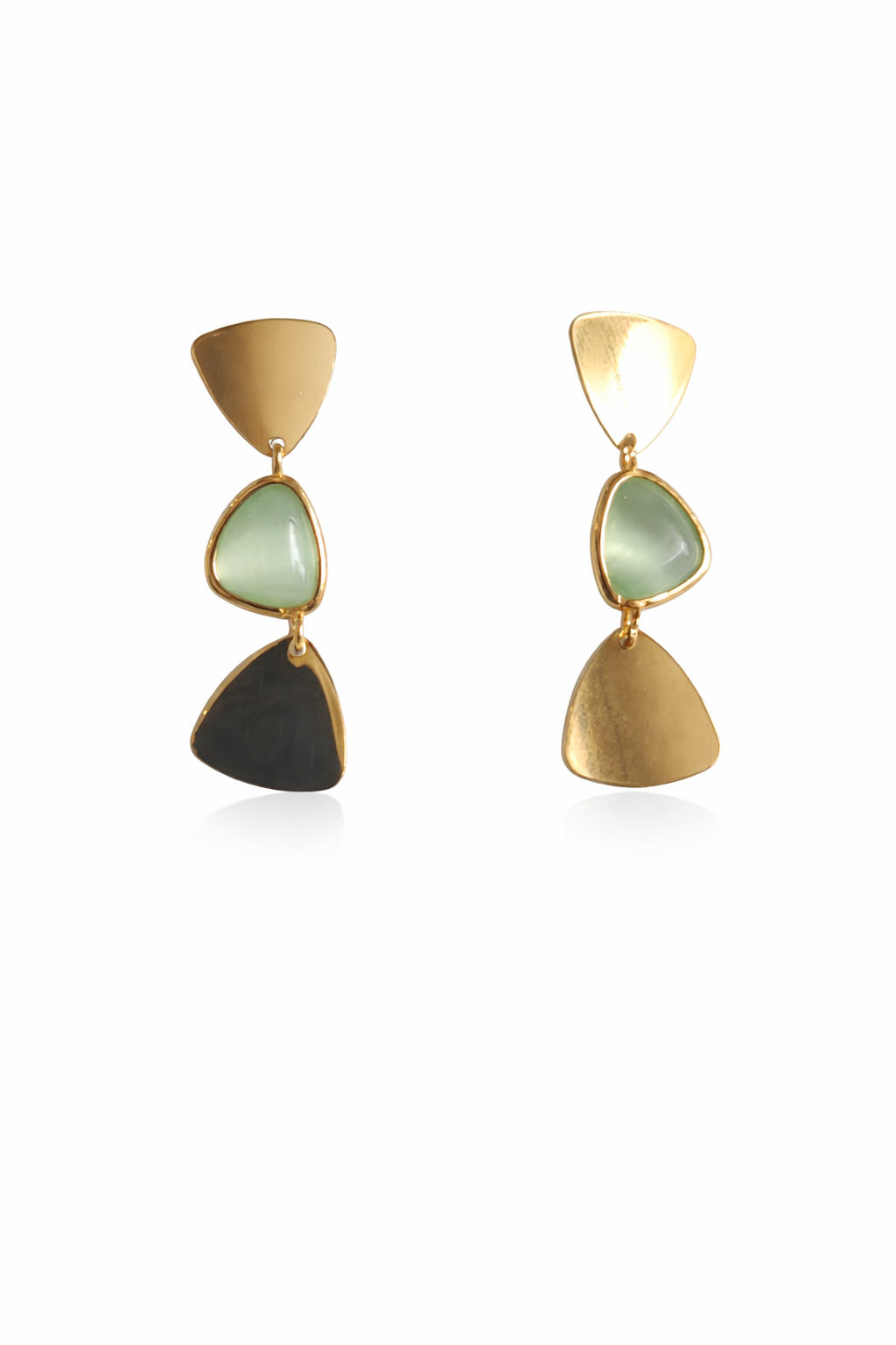 Textured Layer Drop Earrings - Miora
