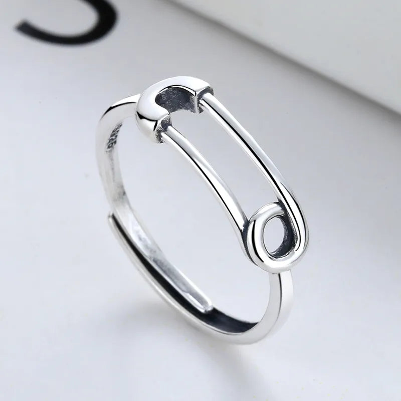 Minimalist Knot & U-Link Open Rings Set Design