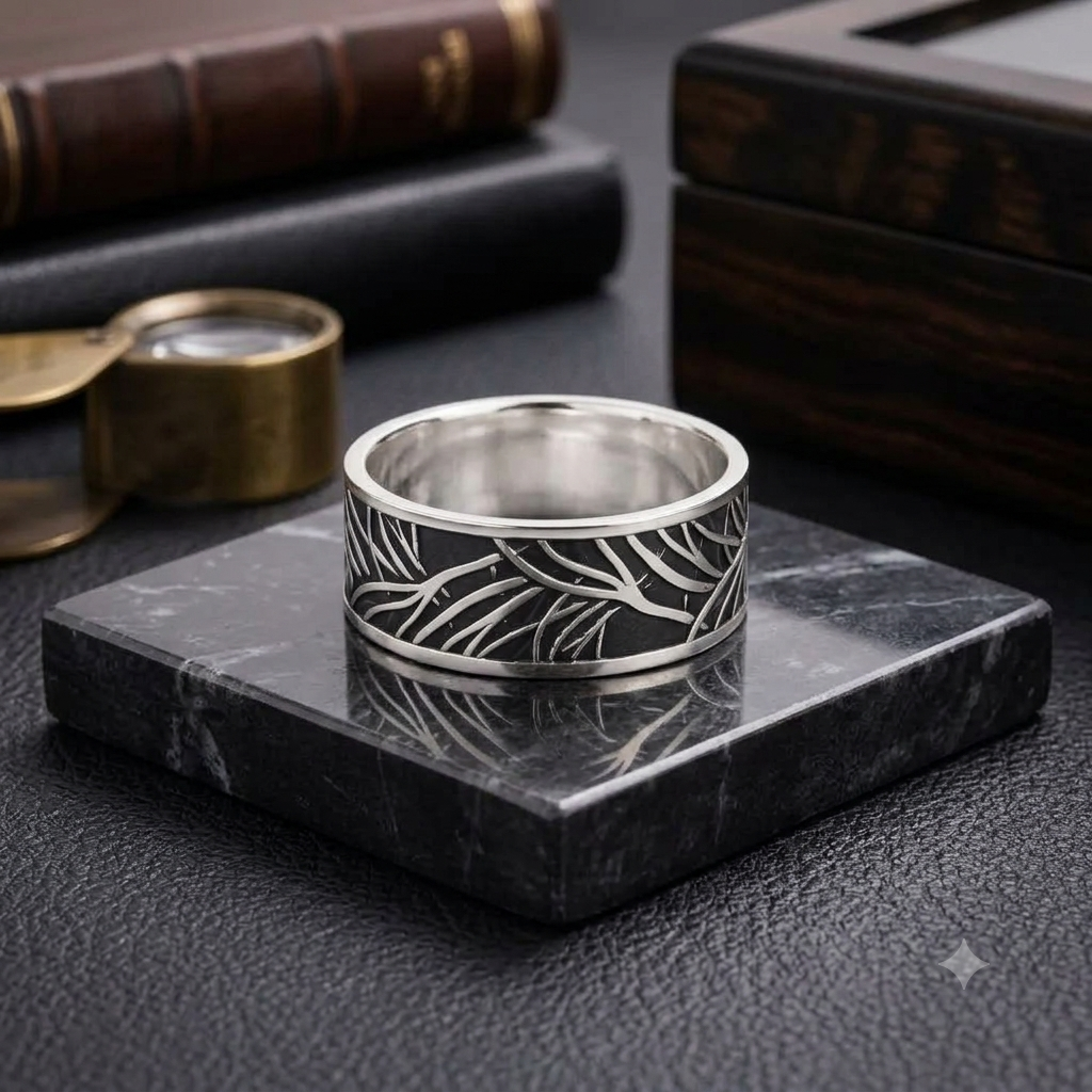 Leaf Engraved Ring