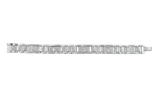 Sterling Silver Textured Link Bracelet