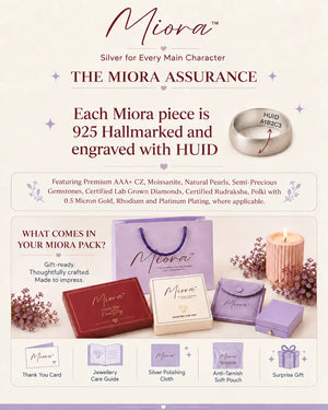 The MIORA Assurance – 925 Hallmarked jewellery with HUID and MIORA packaging