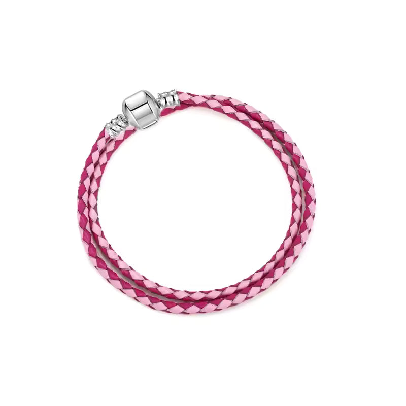 Braided Leather Wrap Bracelet