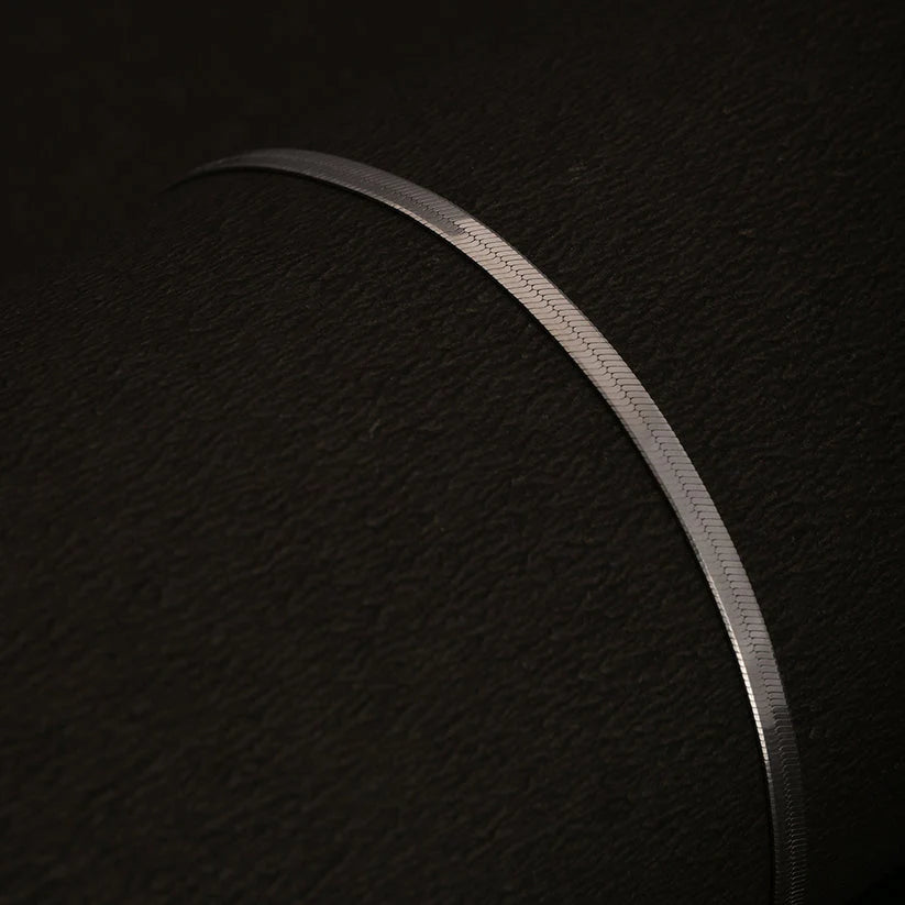 Sleek Flat Snake Chain Necklace