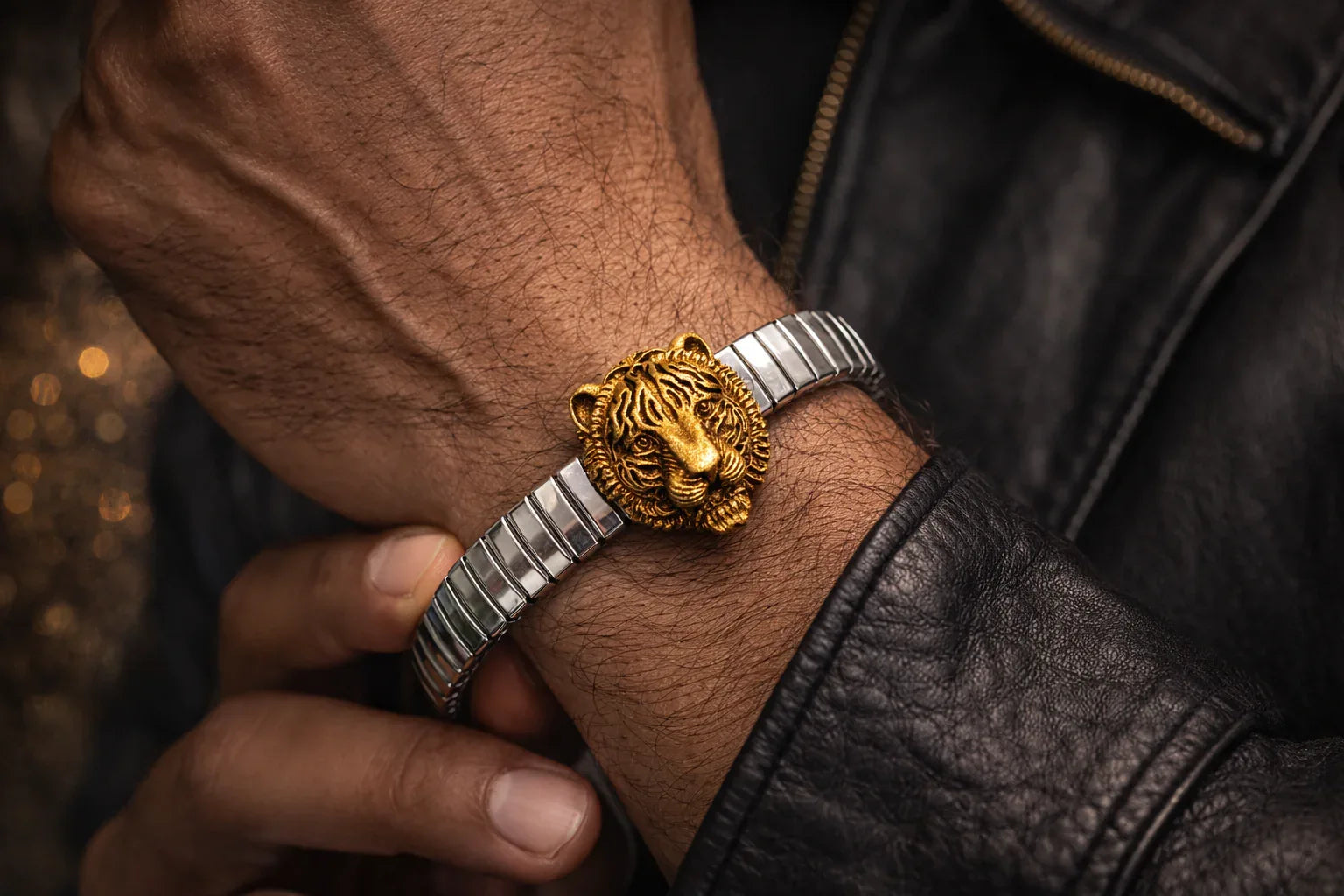 Imperial Lion Ceramic Adjustable Bracelet - Miora