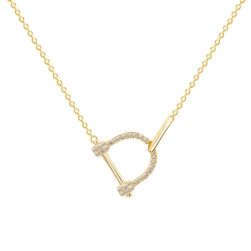 Gold Plated D-Link Necklace