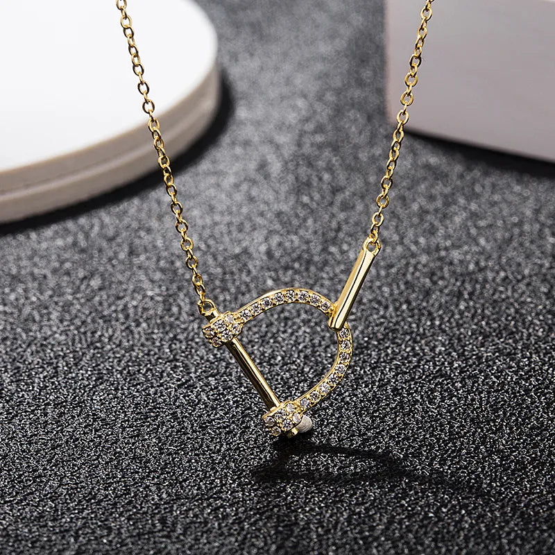 Gold Plated D-Link Necklace
