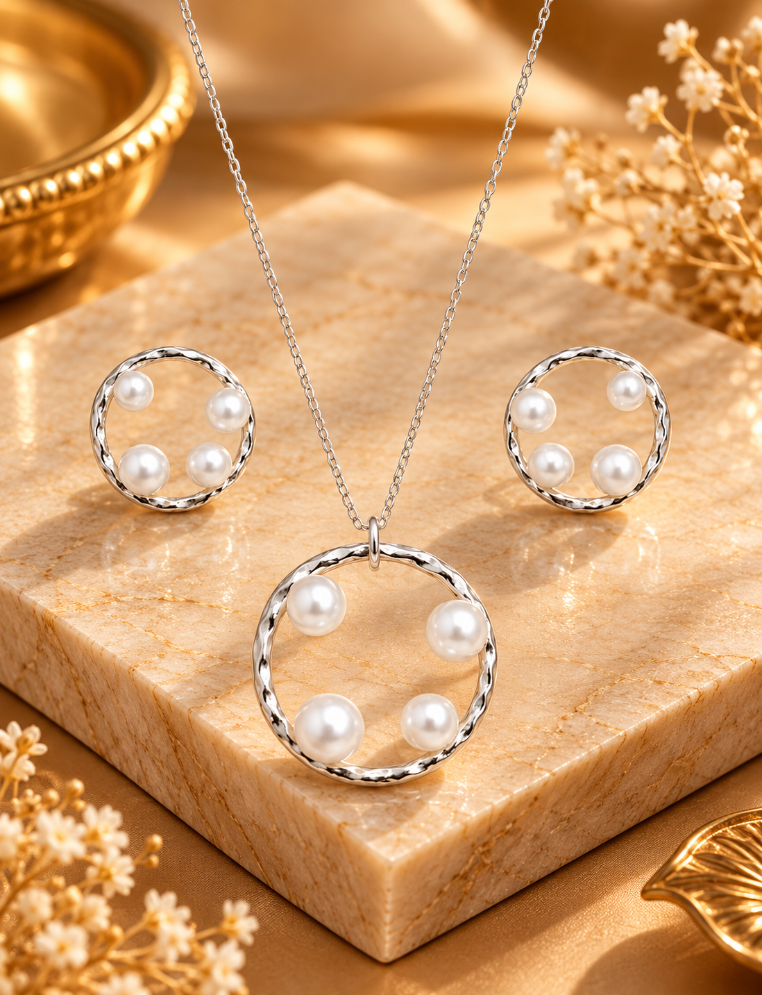 Circle Pearl Set