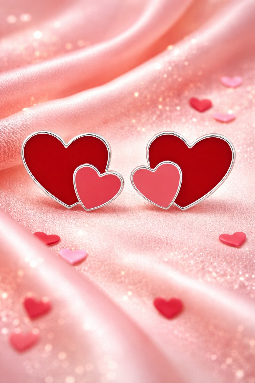 Red Heart Studs
