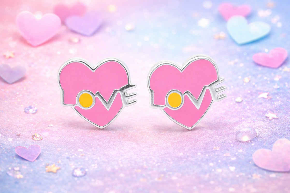 Heart Love Studs