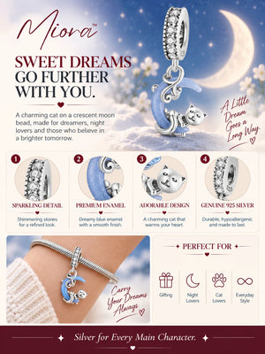 Cat-Moon Zirconia Charm A+ content