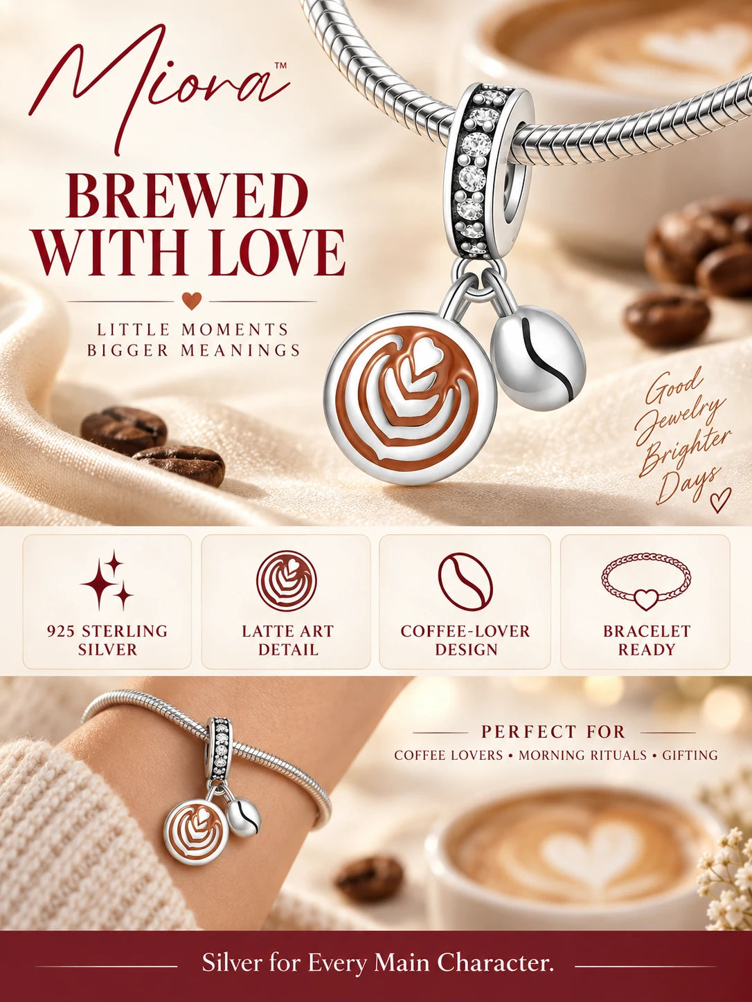 Coffee Love Charm A+ content