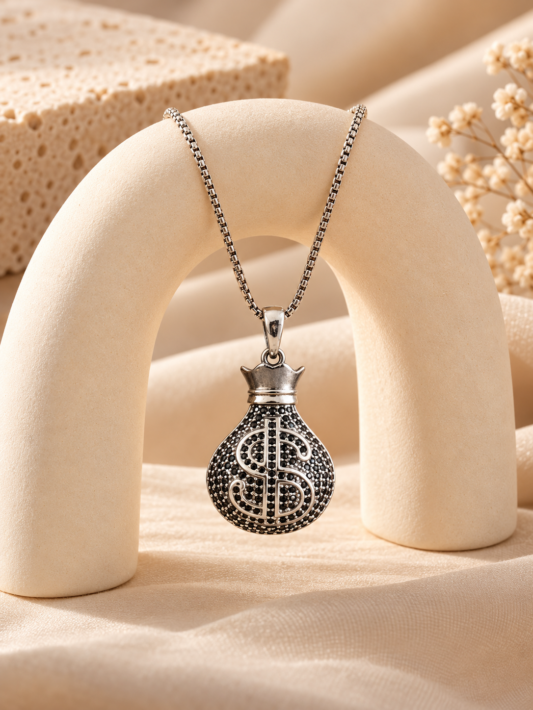 Moneybag Zirconia Necklace
