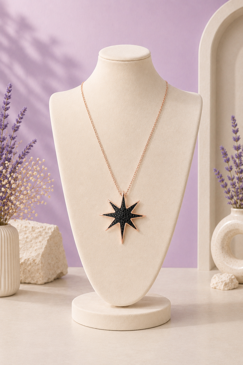 Black Starburst Necklace