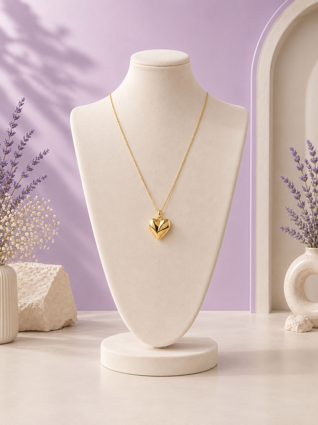 Heart Pendant Necklace | 18 K Gold Plated