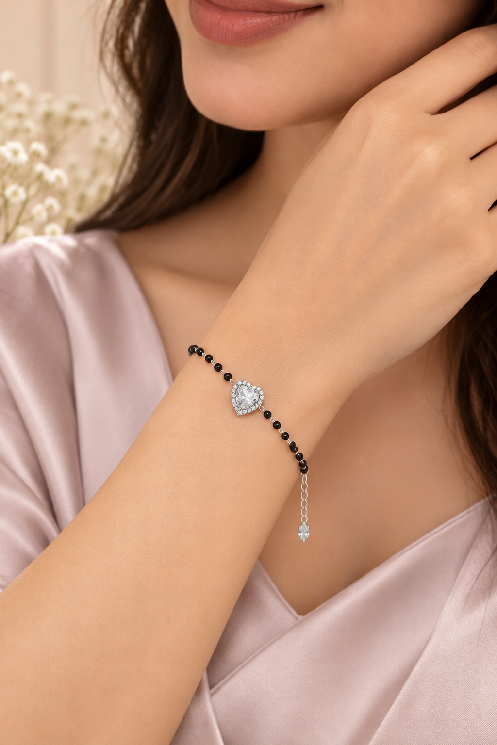 Heart Mangalsutra Bracelet