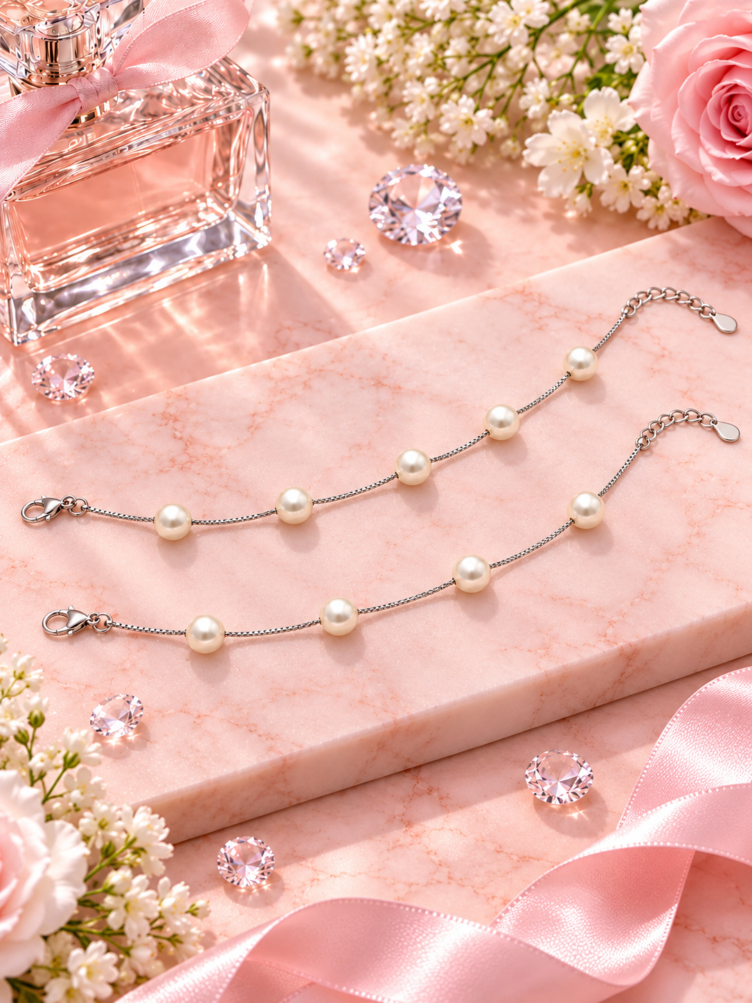 Beaded Pearl Anklet