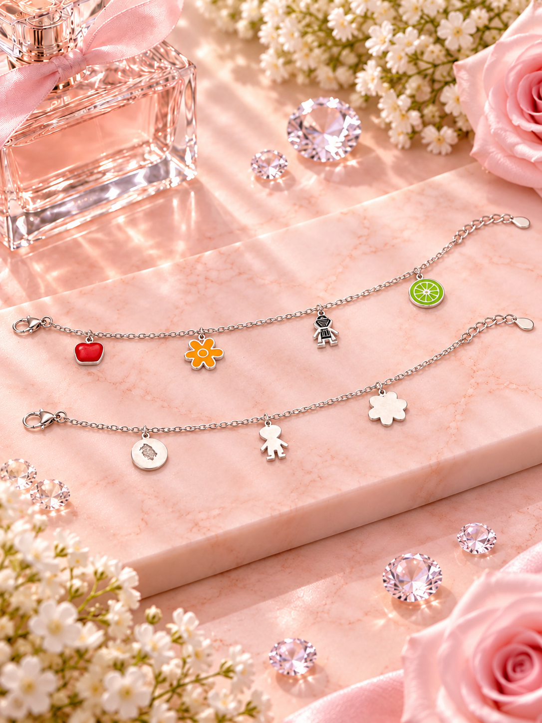 Flower Heart Anklet