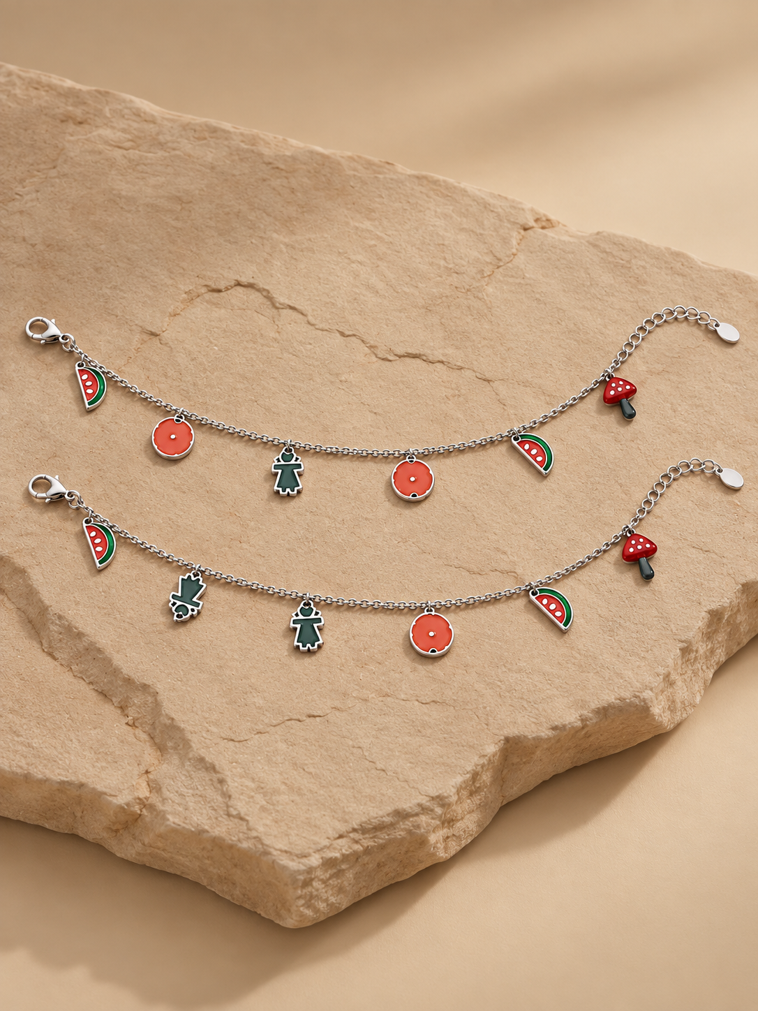 Whimsical Enamel Anklet