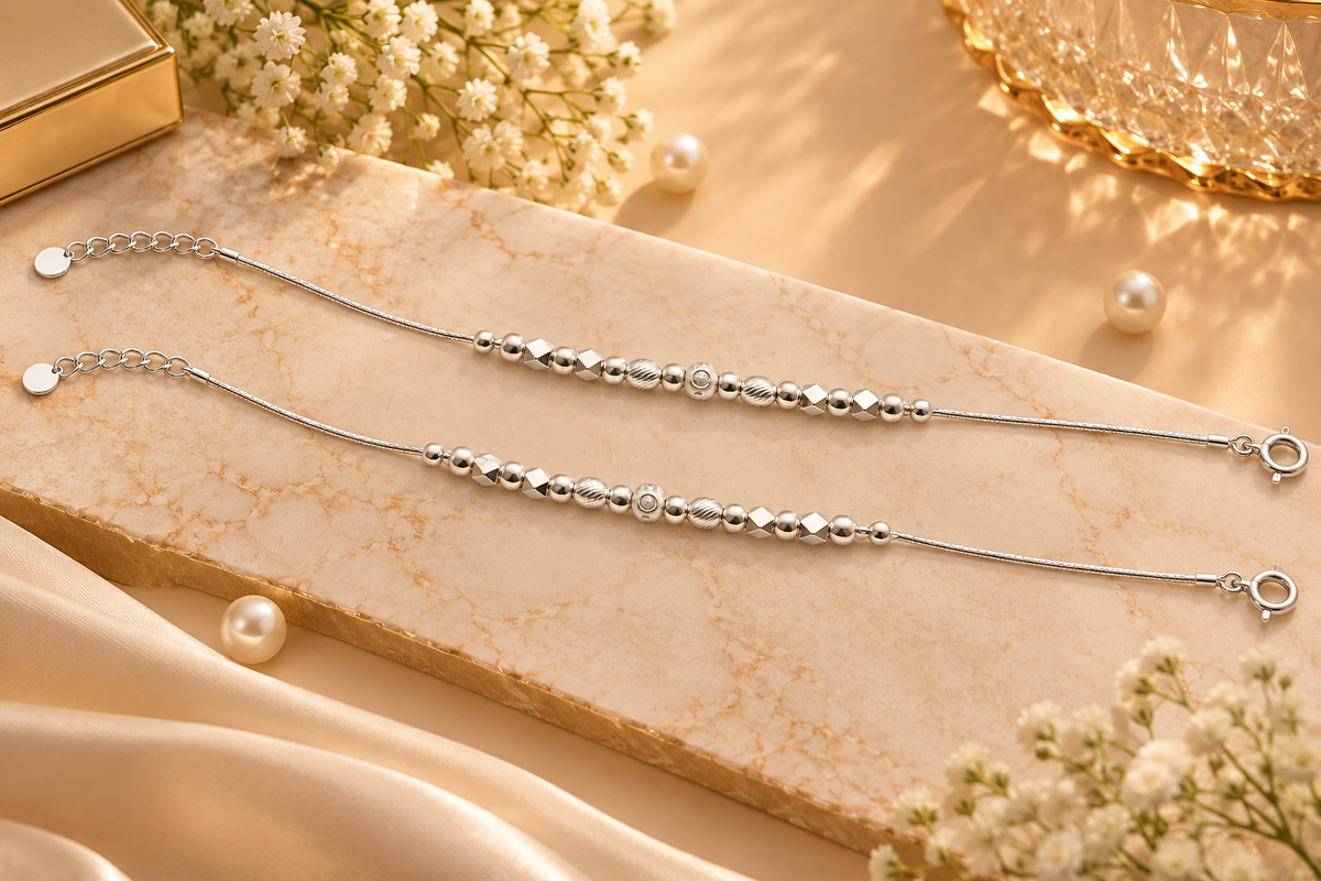 Diamond-Cut Prestige Anklet
