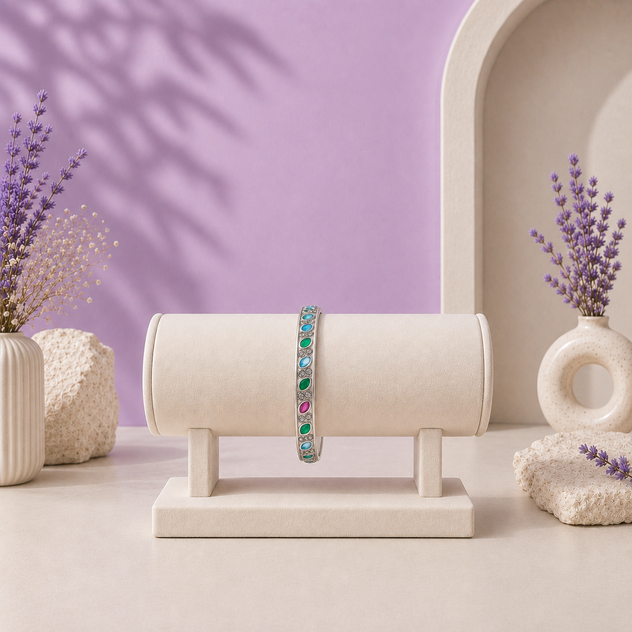 Multi-colour Marquise Gemstone Bangle