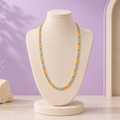 Gold & Silver Dual-Tone Geometric Link Chain Necklace | Sterling Silver