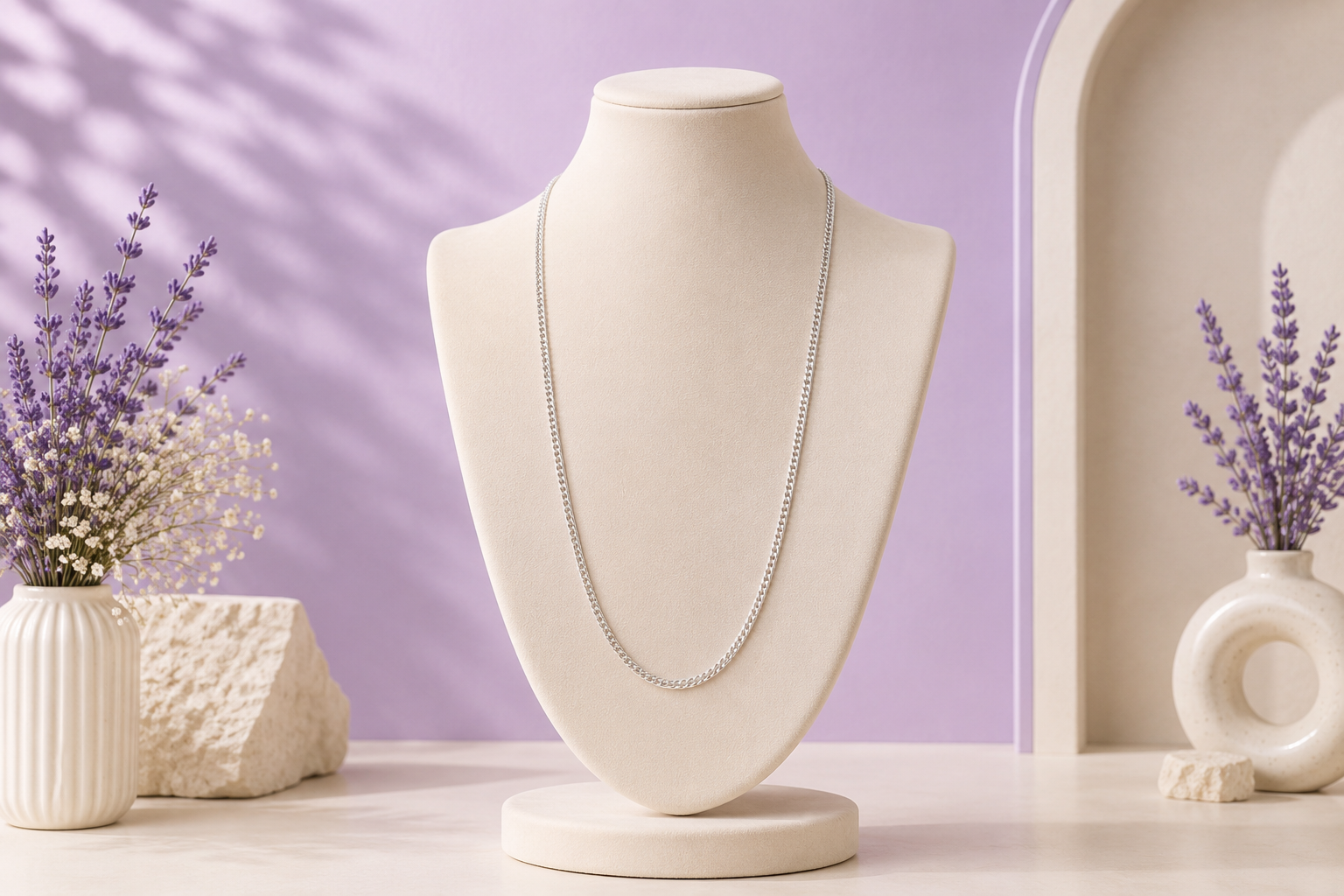 Rhodium Braided Chain