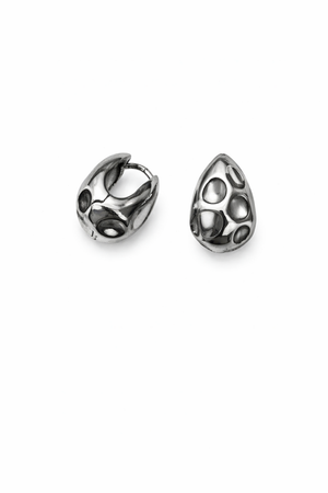 Textured Hollow Hoops - Miora