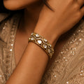 Handcrafted Polki Openable Bangles