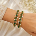 Emerald Polki Statement Bracelet