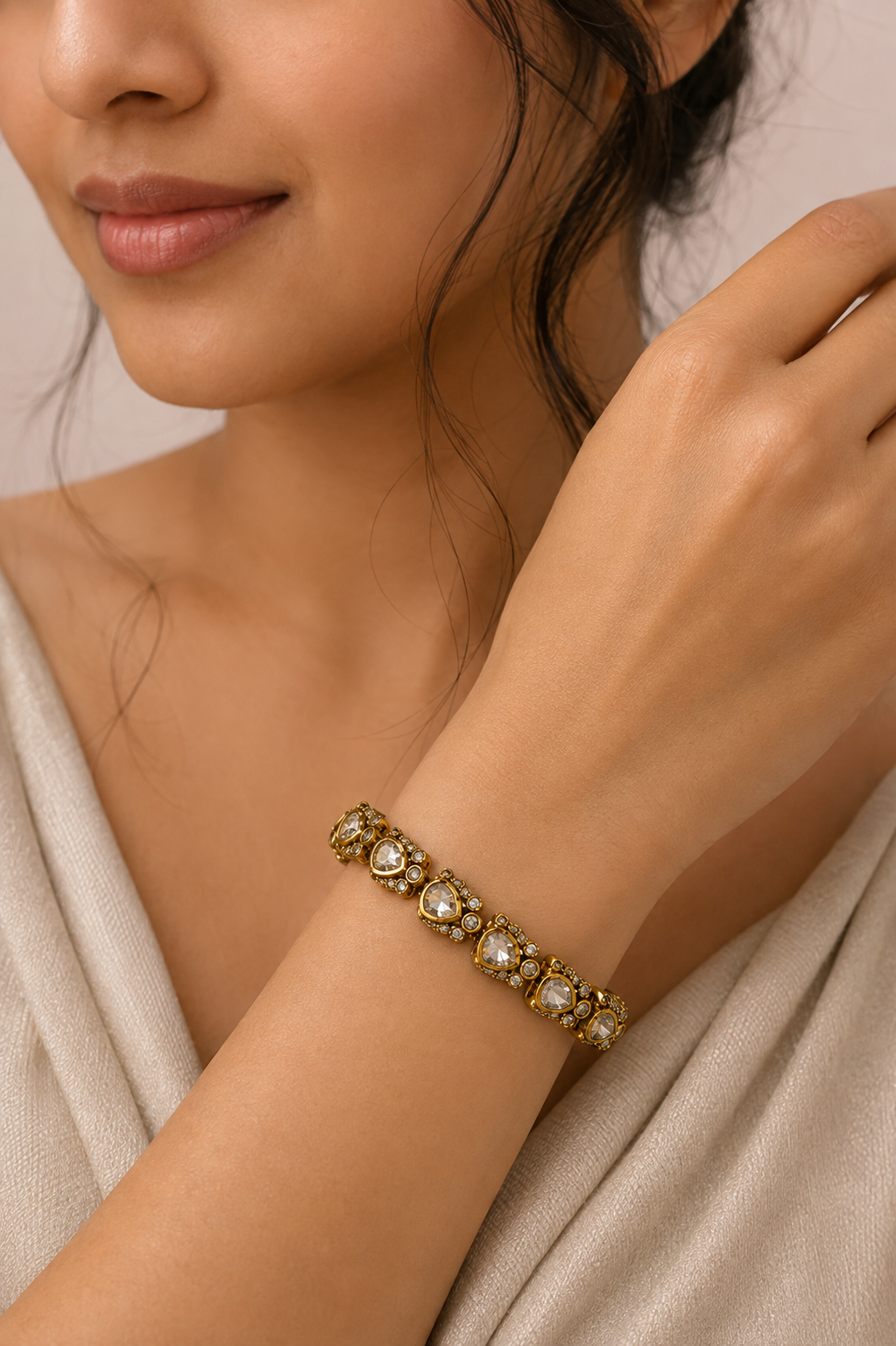 Teardrop Polki Bracelet