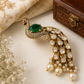 Peacok Polki Brooch