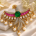 Eagle Polki Brooch