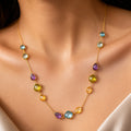 Amethyst,Citrine Amethyst Citrine Necklace