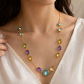 Amethyst,Citrine Amethyst Melody Necklace