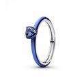 Blue Heart Shape Zircon Ring