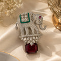 Elephant Ruby Brooch
