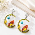 Green Natures Butterfly Earrings