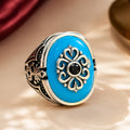 Turquoise Floral Ring