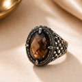 Smoky Oval Ring