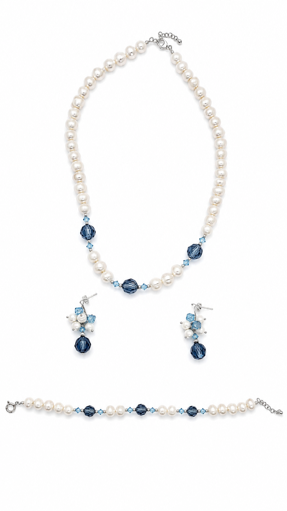Pearl Swaroski Jewellery Set