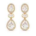 Polki Twin Halo Earrings