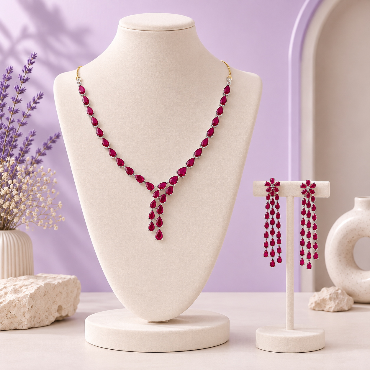 Crown Jewel Necklace Set