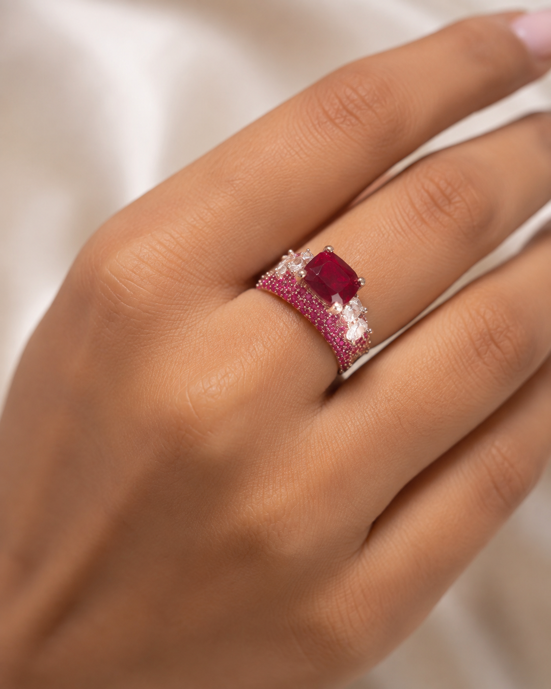 Ruby Statement Cocktail Ring