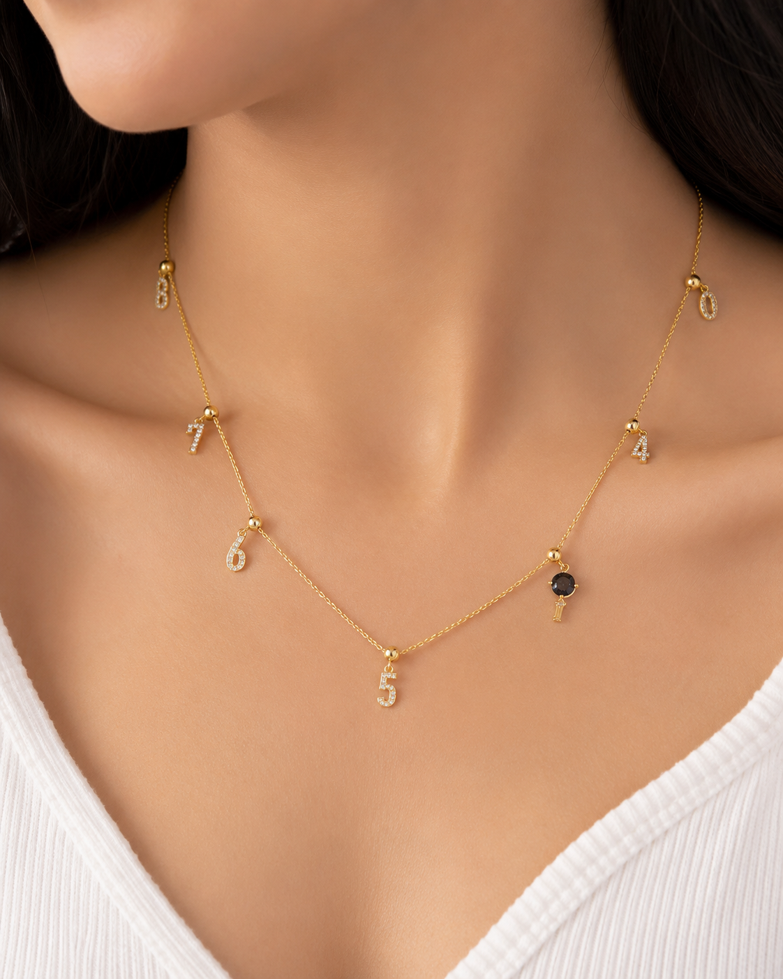 Number Charm Necklace