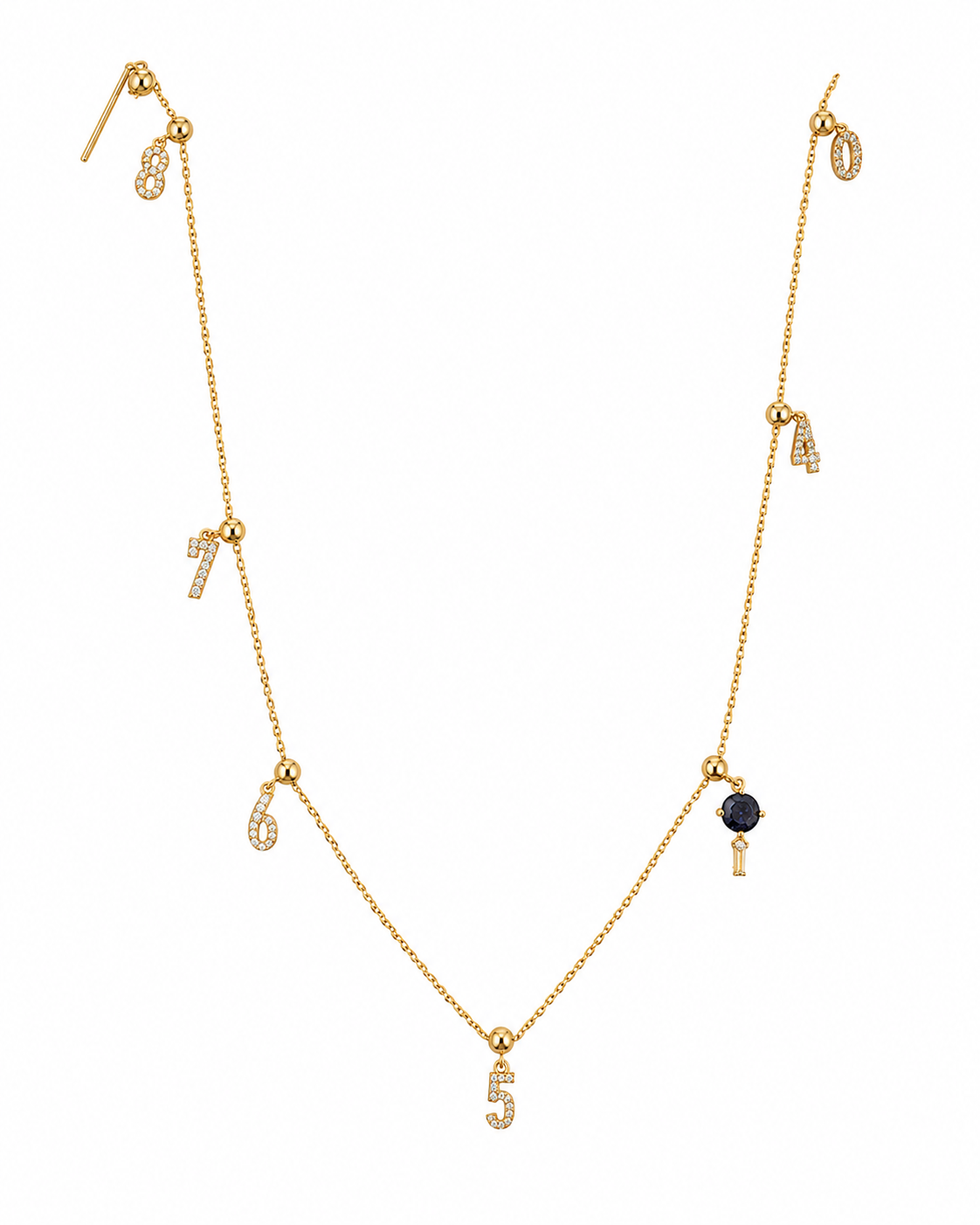 Number Charm Necklace