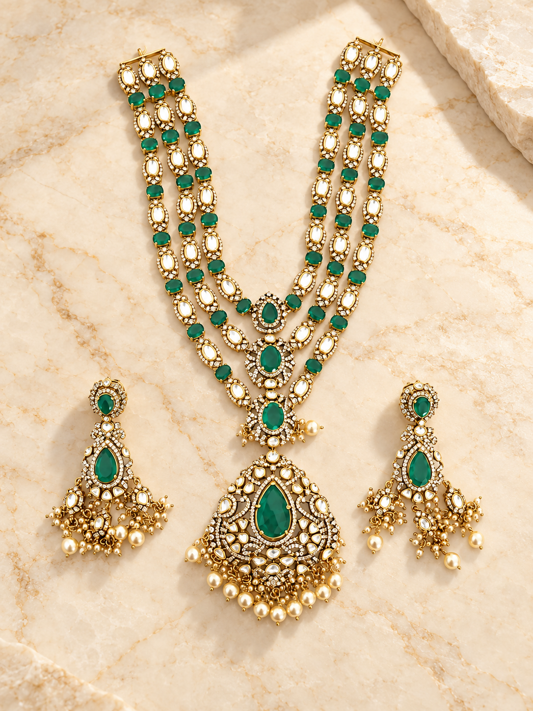 Shahi-Noor Polki Set